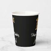 1回目の誕生日 – エレガント豪華なフェイク金ゴールドルック# 紙コップ (左)