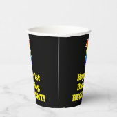 1回目の誕生日:カラフル、おもしろい、エキサイティング、虹1 紙コップ (右)