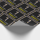 1回目の誕生日：フローラ花数，名前をカスタムする ラッピングペーパー (角)