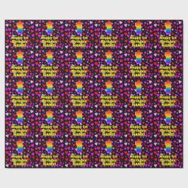 1回目の誕生日：愛するハートパターン、虹# 1 ラッピングペーパー