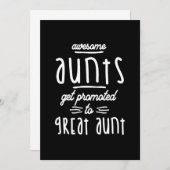 1回目叔母のギフト素晴らし- 素晴らし Aunts サンキューカード (正面/裏面)