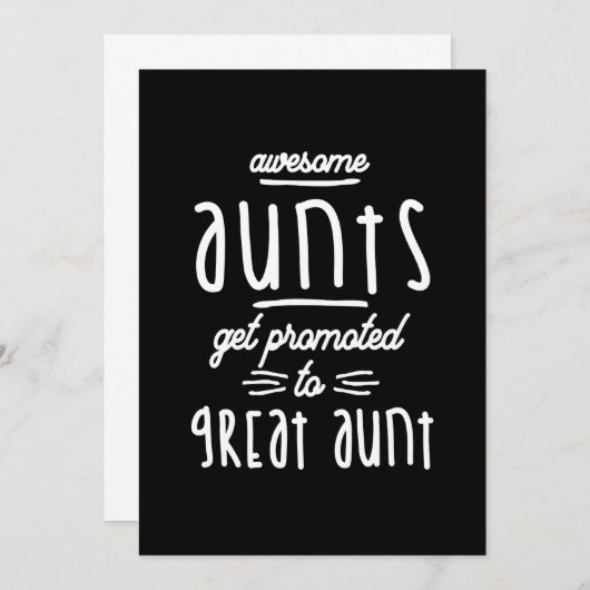 1回目叔母のギフト素晴らし- 素晴らし Aunts サンキューカード (正面/裏面)