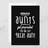 1回目叔母のギフト素晴らし- 素晴らし Aunts 招待状 (正面/裏面)