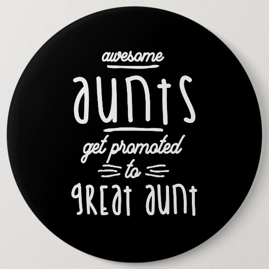 1回目叔母のギフト素晴らし- 素晴らし Aunts 缶バッジ (正面)