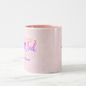 1回食べ物を与え必ず食べ物を与えA ツートーンマグカップ (中央)