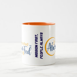 1回食べ物を与え必ず食べ物を与えA ツートーンマグカップ