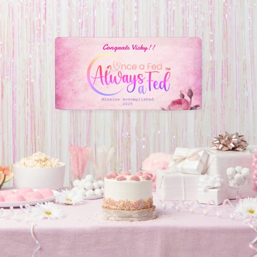 1回食べ物を与え必ず食べ物を与えA 横断幕 (パーティー)