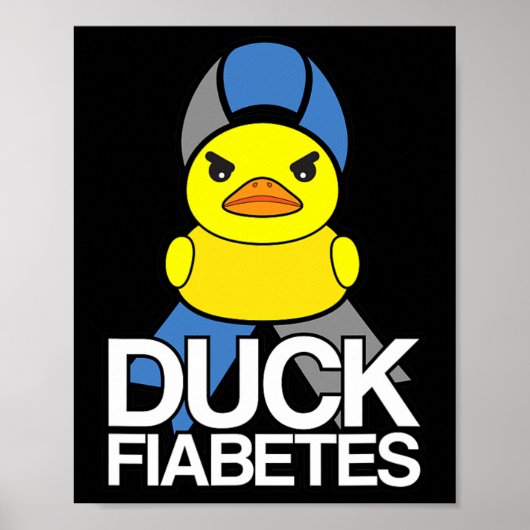 1型糖尿病のアヒル Fiabetes T1D啓発 ポスター (正面)