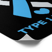 1型糖尿病のプレゼントを持つ人が大好き認識度 ポスター (角)