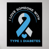 1型糖尿病のプレゼントを持つ人が大好き認識度 ポスター (正面)