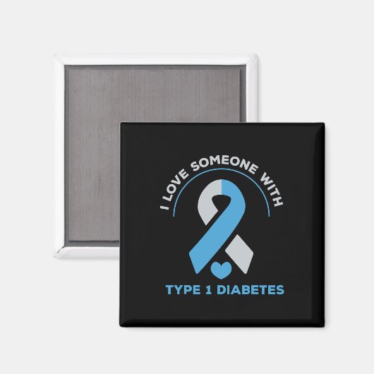 1型糖尿病のプレゼントを持つ人が大好き認識度 マグネット (正面/裏面)