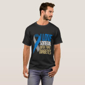 1型糖尿病の人が大好き1 Tシャツ (正面フル)