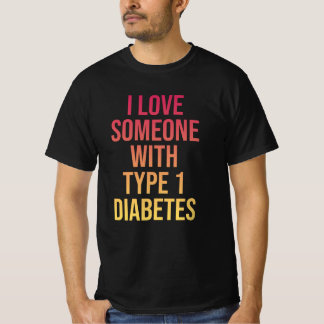 1型糖尿病の人が大好き Tシャツ