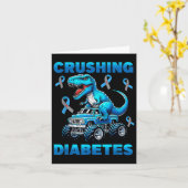 1型糖尿病の意識 T1d 恐竜モンスターT カード (黄色い花)