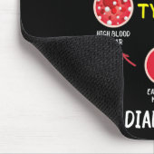 1型糖尿病の生活の一日認識度直径 マウスパッド (コーナー)