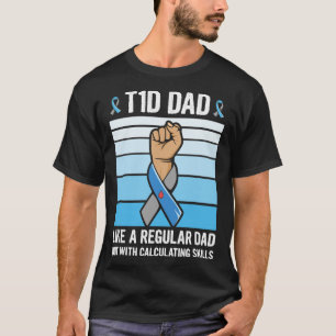 1型糖尿病の男性サポートの引用 Tシャツ