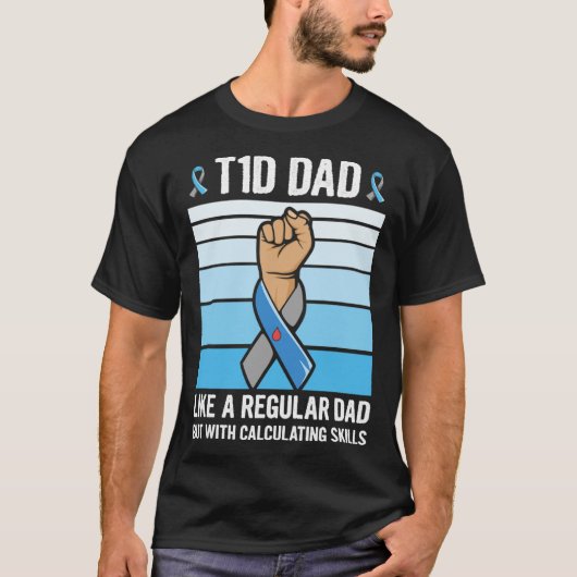1型糖尿病の男性サポートの引用 Tシャツ (正面)