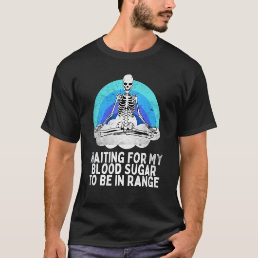 1型糖尿病の血糖値測定待ち Tシャツ (正面)