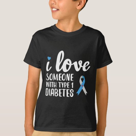 1型糖尿病の認識度 Tシャツ (正面)