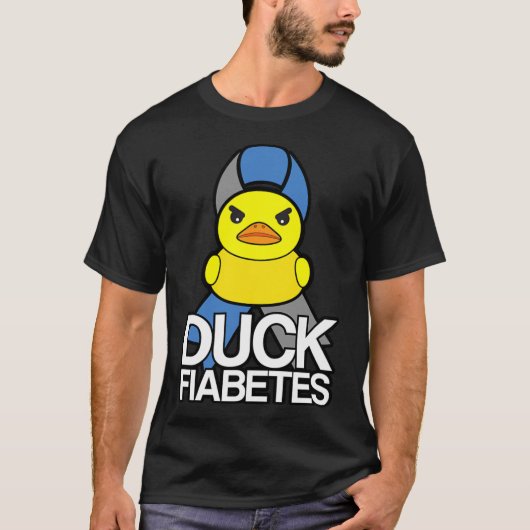 1型糖尿病アヒルFiabetes T1d認識度 Tシャツ (正面)