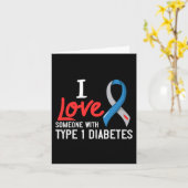 1型糖尿病ギフト糖尿病の人が大好き カード (黄色い花)