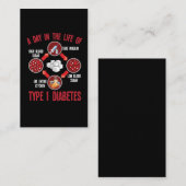 1型糖尿病サポートT1D糖尿病認識度 名刺 (正面/裏面)