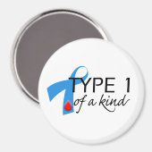 1型糖尿病ブルーリボン認識度希望 マグネット (正面/裏面)