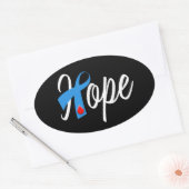 1型糖尿病ブルーリボン認識度希望 楕円形シール (封筒)