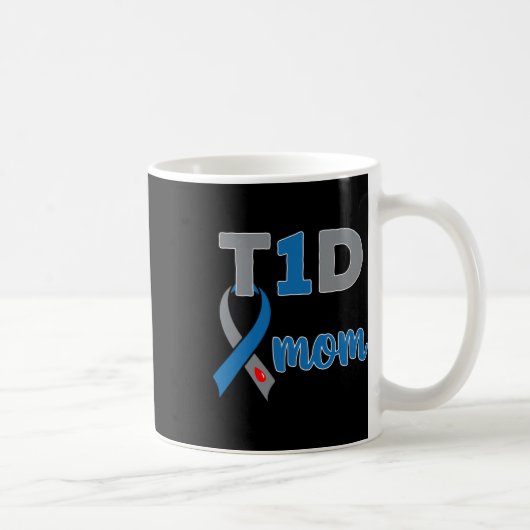 1型糖尿病ママT1d認識度リボン コーヒーマグカップ (右)