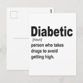 1型糖尿病ユーモア 誕生日プレゼント ポストカード (正面/裏面)