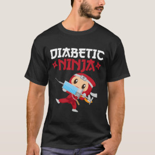 1型糖尿病啓発 デイアベティック・ニンジャ Tシャツ