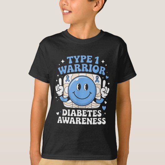 1型糖尿病啓発 デジタルアート Tシャツ (正面)