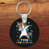 1型糖尿病啓発 ユニコーン Type One-derful キーホルダー (正面)