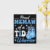 1型糖尿病啓発 自慢のT1Dウォリアーのおばあちゃん カード (黄色い花)