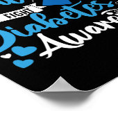 1型糖尿病彼の戦いは私の戦い糖尿病Awa ポスター (角)