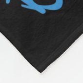 1型糖尿病愛する若年糖尿病ブルーアワレン フリースブランケット (角)