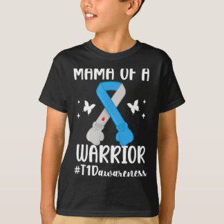 1型糖尿病戦士のママ T1D 糖尿病 Tシャツ