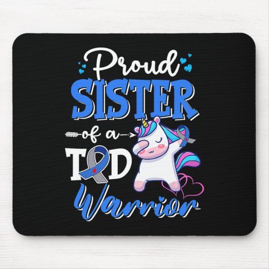 1型糖尿病誇りを持った認識度T1D Waの妹 マウスパッド (正面)