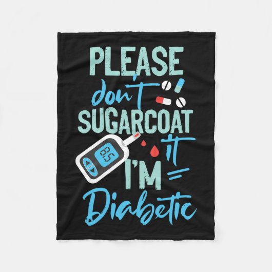1型糖尿病認識度お願いSugarcoat D フリースブランケット (正面)