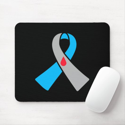 1型糖尿病認識度リボンバイッジ マウスパッド (マウス)