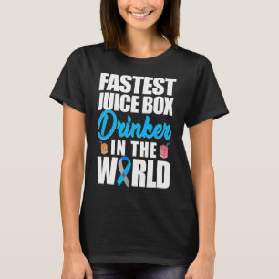 1型糖尿病認識度最速ジュースボックスドリンケ Tシャツ