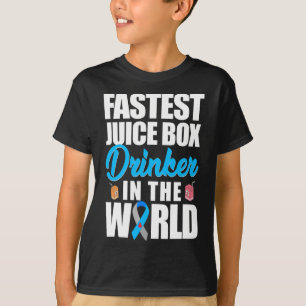 1型糖尿病認識度最速ジュースボックスドリンケ Tシャツ