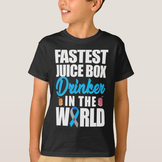 1型糖尿病認識度最速ジュースボックスドリンケ Tシャツ (正面)