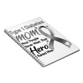 1型糖尿病認識度月リボンギフト ノートブック (右側)