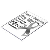 1型糖尿病認識度月リボンギフト ノートブック (左側)