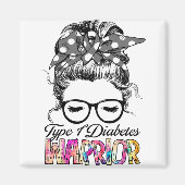 1型糖尿病認識度月リボンギフト マグネット (正面)