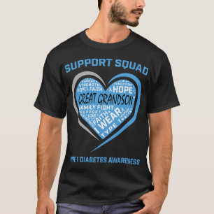 1型糖尿病認識度素晴らし孫サポートT Tシャツ