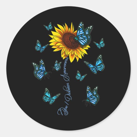 1型糖尿病認識度若年糖尿病関連 ラウンドシール (正面)