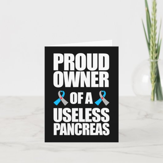 1型糖尿病認識度誇りを持った所有者の無用 カード (正面)