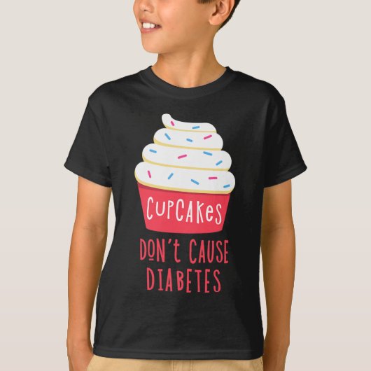 1型糖尿病認識度-おもしろい1型糖尿病 Tシャツ (正面)